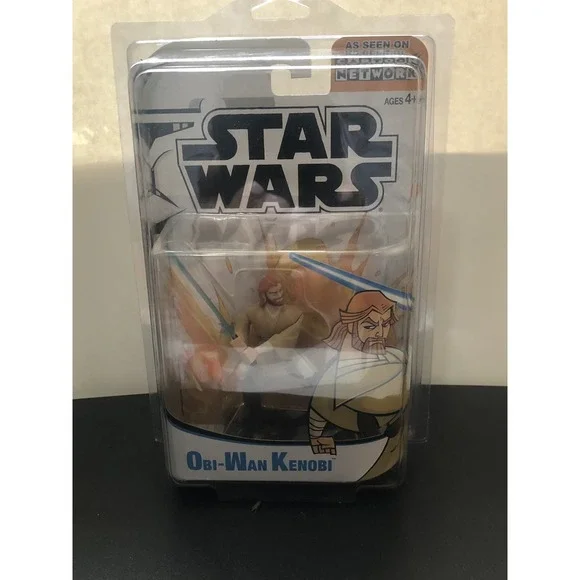 3 Star Wars Clone Wars Hasbro Sealed Figure Set Anakin Obi-Wan Clone Trooper HTF